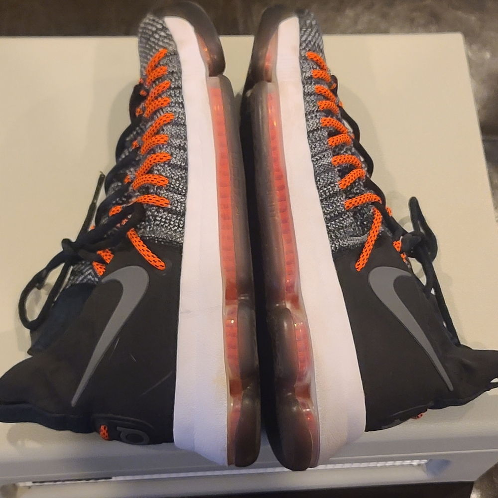 Nike KD 9 Elite Dark Grey Hyper Orange 2017 size 8.5